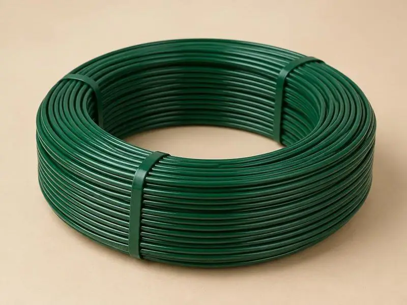Roll of PVC-coated wire